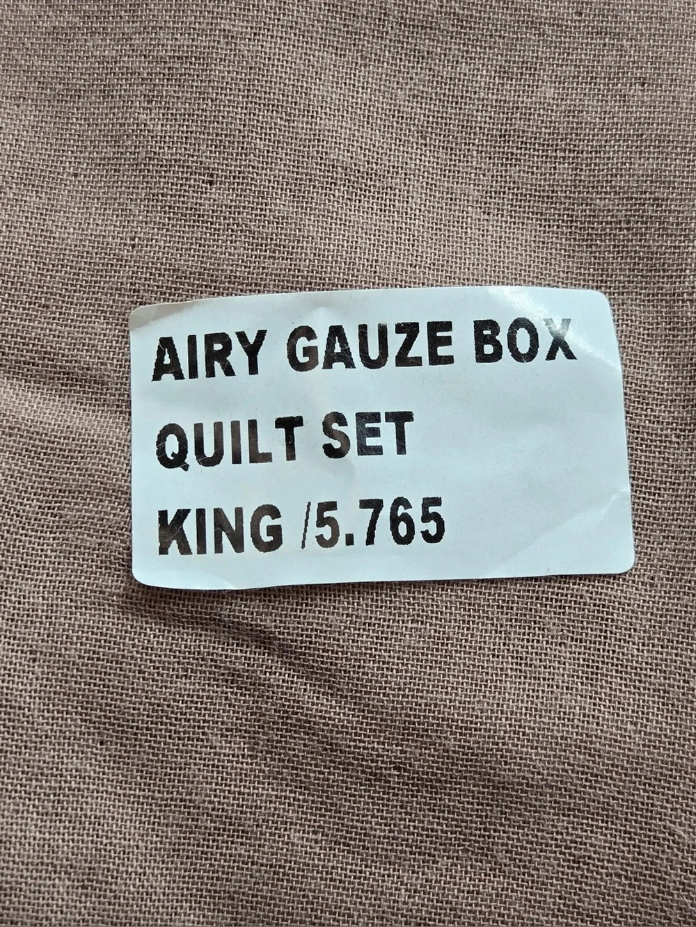 NWT QUINCE Organic Cotton Gauze Box Quilt Set King/Cal King Fig 1087